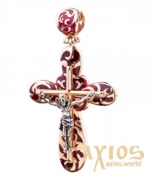 Нательный крестик «Распятие», золото 585, О п00535 - фото