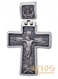 Нательный крестик «Распятие», серебро 925 с чернением, 55х35мм, О 131924 - фото