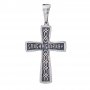 Нательный крестик «Распятие», серебро 925 с чернением, 33х16мм, О 131652