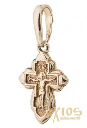 Нательный крестик «Распятие», золото 585, 20х10 мм, О п00056 - фото