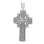 Нательный крестик «Голгофский крест», серебро 925 с чернением, 55х31мм, О 13501