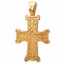 Нательный крестик «Голгофа», серебро 925, с позолотой и чернением, 36х29мм, О 131794