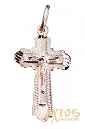 Нательный крестик «Распятие», золото 585, 25х18мм, О п02287 - фото