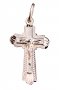 Нательный крестик «Распятие», золото 585, 25х18мм, О п02287