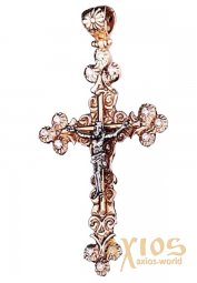 Нательный крестик «Распятие», золото 585, 60х40мм, О п00537 - фото