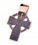 Нательный крестик «Распятие», золото 585, с чернением 45х35мм, О п01852