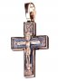 Нательный крестик «Распятие», золото 585, с чернением 33х18мм, О п01406