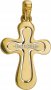 Крест нательный «Каплевидный», серебро 925° с позолотой