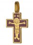 Крест «Лоза», серебро 925 пробы, позолота 999 пробы, эмаль
