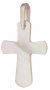 Крест с перламутровой подвеской, серебро 925°, перламутр