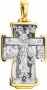 Крест нательный «Покров», серебро 925° с позолотой
