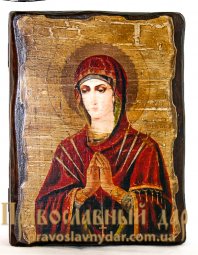 Икона под старину Пресвятая Богородица Умягчение злых сердец 7x9 см - фото