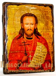 Икона под старину Святой священномученик Аркадий 7x9 см - фото