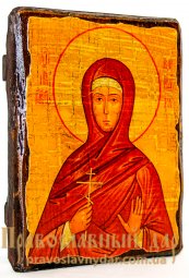 Икона под старину Святая преподобномученица Варвара 7x9 см - фото