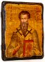Икона под старину Святитель Василий Великий 7x9 см