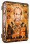 Икона под старину Святитель Николай Чудотворец 13x17 см