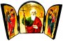 Икона под старину Святой Апостол Андрей Складень тройной 17x23 см