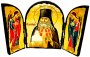 Икона под старину Святой Арсений Святогорский Складень тройной 17x23 см