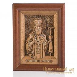 Резная икона Святитель Феодосий Архиепископ Черниговский - фото