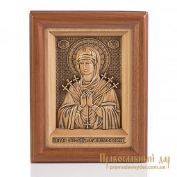 Резная икона Пресвятая Богородица Семистрельная - фото