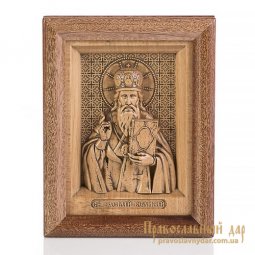 Резная икона Святитель Василий Великий - фото