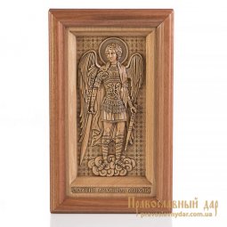 Резная икона Святой Архангел Михаил Архистратиг - фото