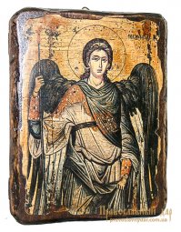 Икона под старину Святой Архистратиг Михаил 17х23 см - фото