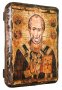 Икона под старину Святитель Николай Чудотворец 30х40 см