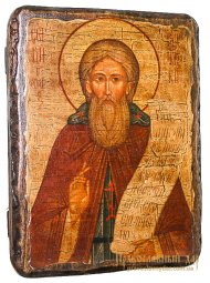 Икона под старину Святой Преподобный Сергий Радонежский 17х23 см - фото