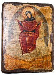 Икона под старину Пресвятая Богородица Спорительница хлебов 17х23 см - фото
