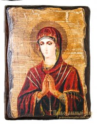 Икона под старину Пресвятая Богородица Умягчение злых сердец 17х23 см - фото