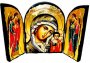 Икона под старину Пресвятая Богородица Казанская Складень тройной 17x23 см