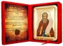 Икона Святой Преподобный Сергий Радонежский Греческий стиль в позолоте 13x17 см