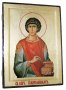 Икона Святой целитель Пантелеймон в позолоте Греческий стиль 30x40 см