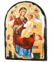 Икона под старину Пресвятая Богородица Всецарица с позолотой 17x21 см арка