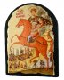 Икона под старину Святой Дмитрий Солунский с позолотой 17x21 см арка