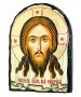 Икона под старину Спас Нерукотворный с позолотой 17x21 см арка