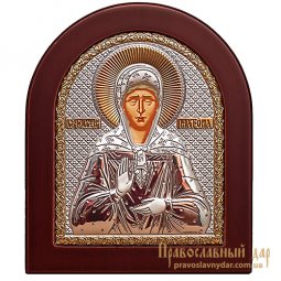Икона Святая Матрона Московская 16x19 см (арка) Греция - фото