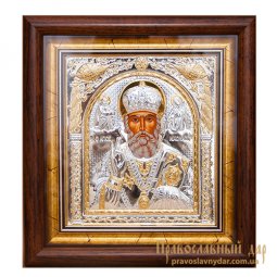 Икона Святой Николай Чудотворец 23x26 см Греция - фото