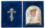 Икона Святой Николай Чудотворец 7x9 см Бархатный складень Греция