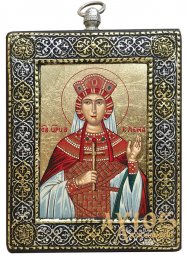 Икона Святая Царица Елена 9х11 см, Византийский стиль - фото