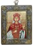 Икона Святая Царица Елена 9х11 см, Византийский стиль