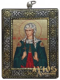 Икона Святая Светлана 9х11 см, Византийский стиль - фото