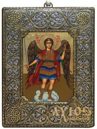 Икона Святой Архангел Михаил 15x20 см Византийский стиль - фото