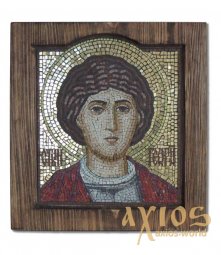 Икона из мозаики Георгий Победоносец 33х35 см - фото