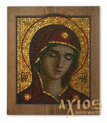 Икона из мозаики Пресвятая Богородица Умиление 33х35 см - фото