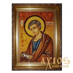 Янтарная икона Святой Апостол Филипп 20x30 см - фото