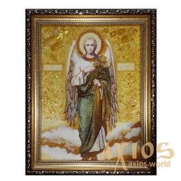 Янтарная икона Святой Архангел Гавриил 20x30 см - фото