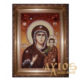 Янтарная икона Пресвятая Богородица Влахернская 20x30 см - фото