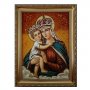 Янтарная икона Пресвятая Богородица с Младенцем Христом 20x30 см